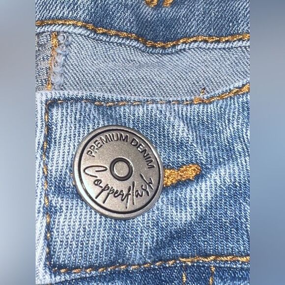 Copperflash Plus High Rise Slim Straight Cropped Jeans Size 16W EUC - Picture 7 of 13
